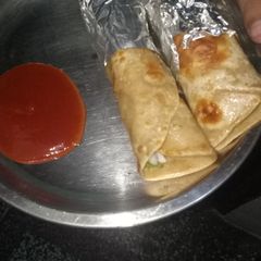 A picture of Veg Frankie roll.