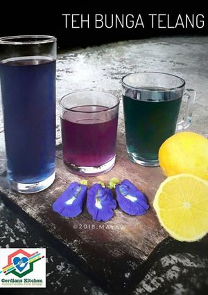 Foto resep Teh sehat dan pewarna alami bunga telang (1 resep 4 variasi)