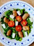 Ensalada antianémica 🥗 ensalada de berro, habas secas, cherries, feta de cabra y semillas de zapallo