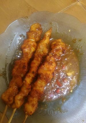 Foto resep Sate ayam bumbu kacang