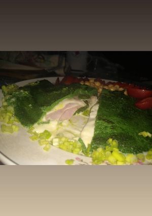 Una foto de Omelette de Espinaca😋🥬