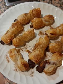 Una foto de Lacitos rellenos de Nocilla