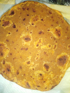 A picture of Pumpkin brown chapati.