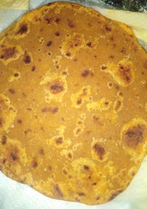 A picture of Pumpkin brown chapati.