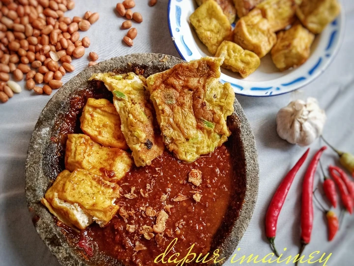 Langkah Gampang Membikin Resep Tahu,telur dadar Sambel kacang kecap yang Lezat Anti Ribet, Mantap