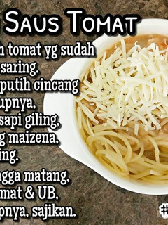 Foto resep MPASI 8 bulan Spaghetti Saus Tomat
