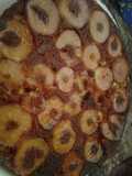 Torta de manzana y a la invertida
