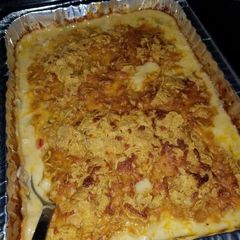 A picture of Easy Cheesy Hashbrown Potato Casserole.