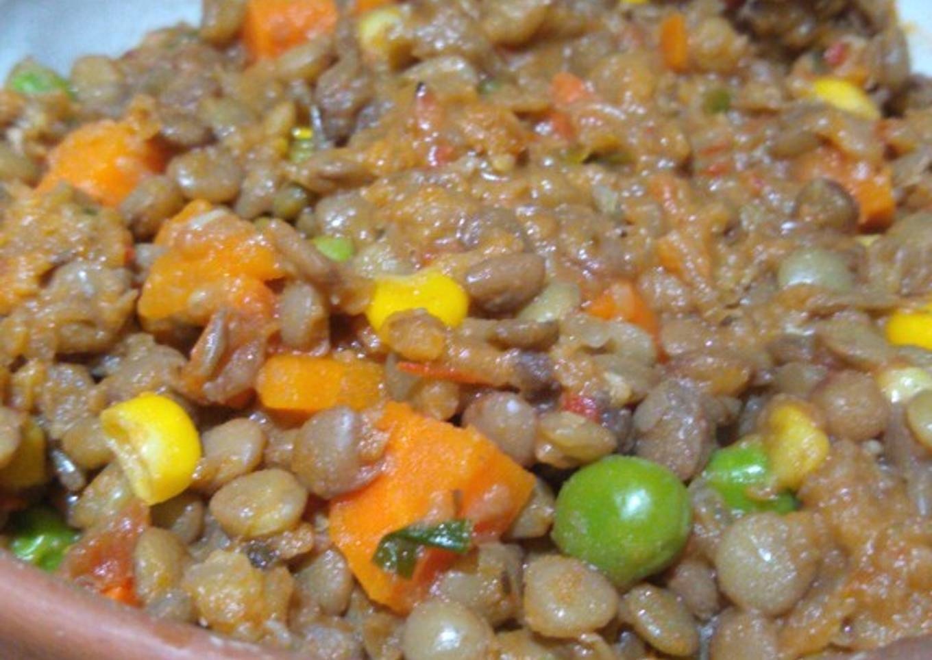 Guiso de lentejas suave y rápido