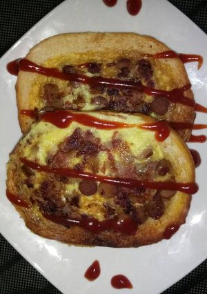 Foto resep Roti Panggang Sosis Telur
