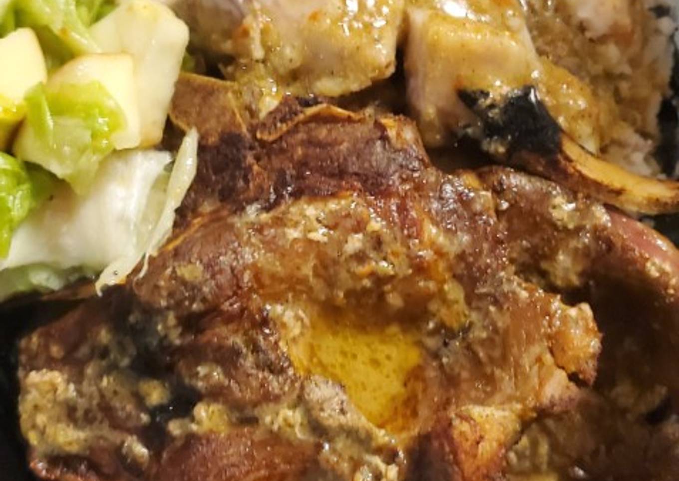 Chuleta de cerdo y ñame a mi estiloo😉🇩🇴