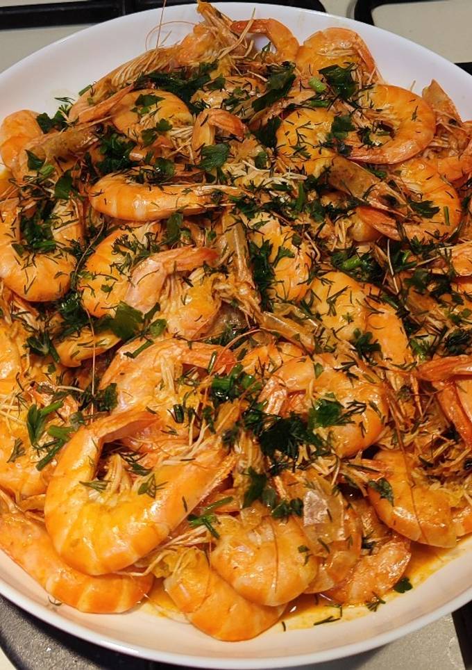 Креветки з часником, апельсиновим соком та цедрою 😍