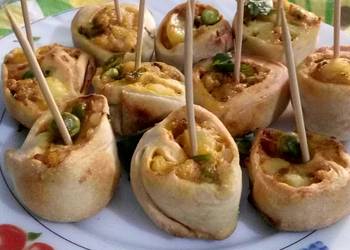 Easy Cooking Recipe Baked spiced potato Pinwheel samosa Delicious Nutritious