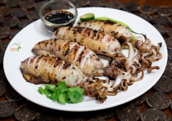 Recipe of Super Quick Homemade Juicy Grilled Stuffed Squid