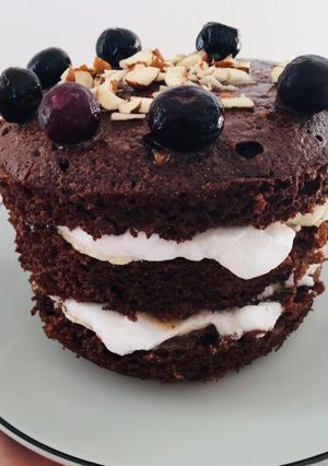 Una foto de Torta individual al microondas: rica, rápida y saludable🎂