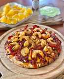 Pizza tôm phô mai và sốt Bolognese 🦐🍅🍕🫑 🥩