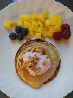 Una foto de Tortitas de avena y plátano