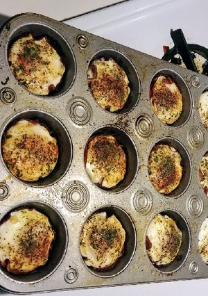 A picture of Keto Ham and egg cups.