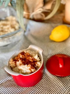 Una foto de Arroz con leche sin azúcar en microondas