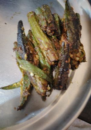 A picture of Stuff okra fry.
