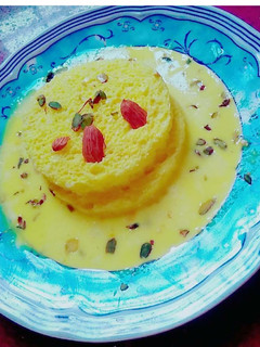 A picture of Bread rasmalai.