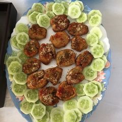 A picture of Arabi fry/ Taro fry.