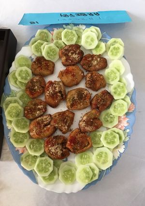 A picture of Arabi fry/ Taro fry.