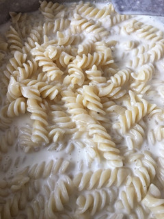 Una foto de Pasta a la crema parmesana