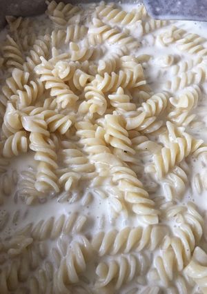 Una foto de Pasta a la crema parmesana