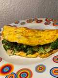 Omelette de brócoli con queso