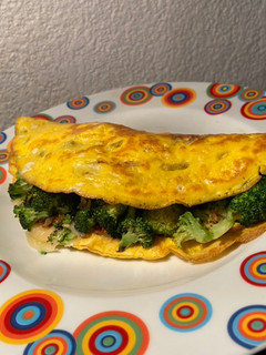 Una foto de Omelette de brócoli con queso
