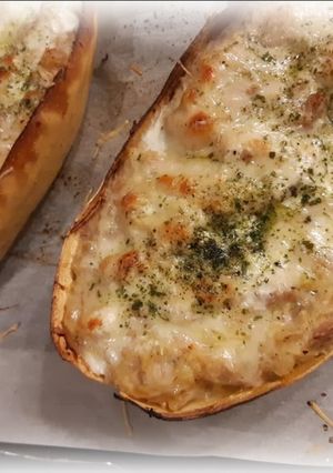 Une photo de Courge spaghetti à la Béchamel au thon