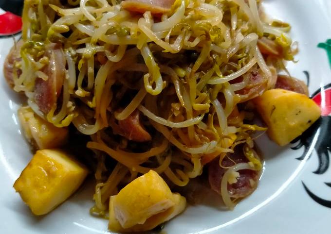 Bagaimana Membuat Tumis kecambah putih telor, Lezat Sekali