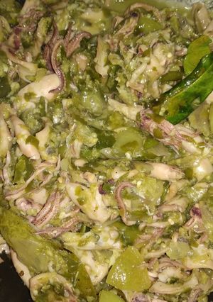 Foto resep Cumi asin cabai hijau