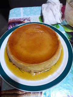Una foto de Flan napolitano