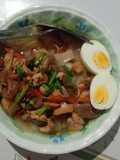 Kiewtiau sup chicken mushroom