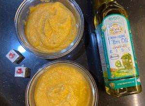 Foto resep Puree kentang wortel + pork collar / kapsim (Mpasi 6 bulan) Non Halal
