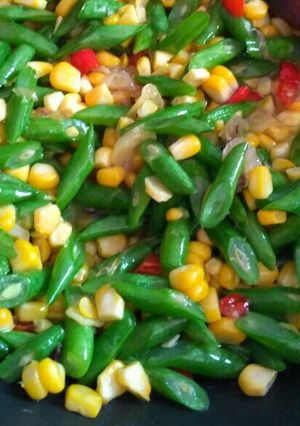 Foto resep Tumis buncis jagung manis sederhana