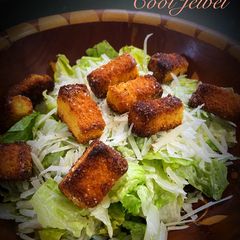 A picture of Cornbread Croutons.