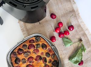 Une photo de Clafoutis cerise amande à l’air fryer
