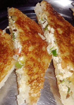 A picture of Paneer cheese mix veg sandwich.