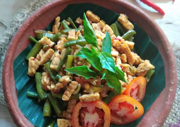 Resep Orek tempe kacang panjang yang Lezat