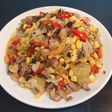 Oseng jagung ikan asin pedas