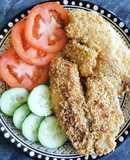 Filete de pescado empanizado con avena y amaranto