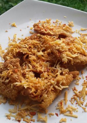 Foto resep Kulit ayam crispy keju pedas
