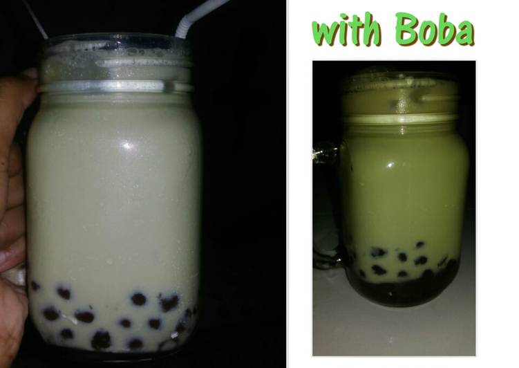 Resep Matcha Milk ala Tea Break with Boba (versi anak kost) Anti Gagal