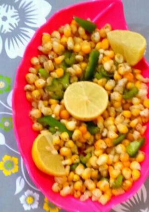 A picture of Corn chat recipe.