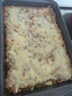 Una foto de Pastel de carne con Calabacín