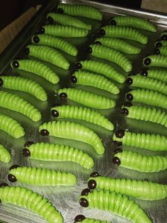 Foto resep Kue Ulat Daun Bayam (cookies ulat daun)