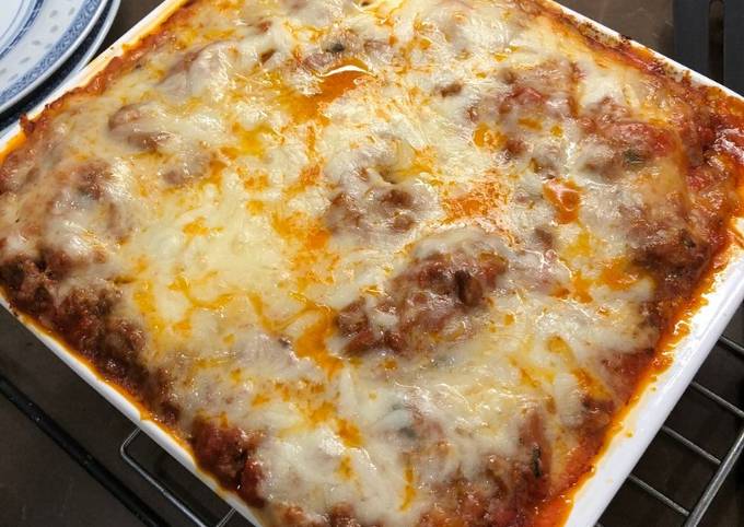 Italian Sausage Ravioli Lasagna with Spinach